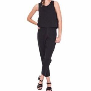 Mo:Vint New York Womens Black Jumpsuit Size XS Sleeveless Open Back